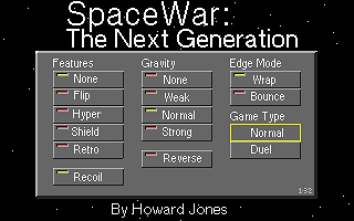 SpaceWar - The Next Generation atari screenshot